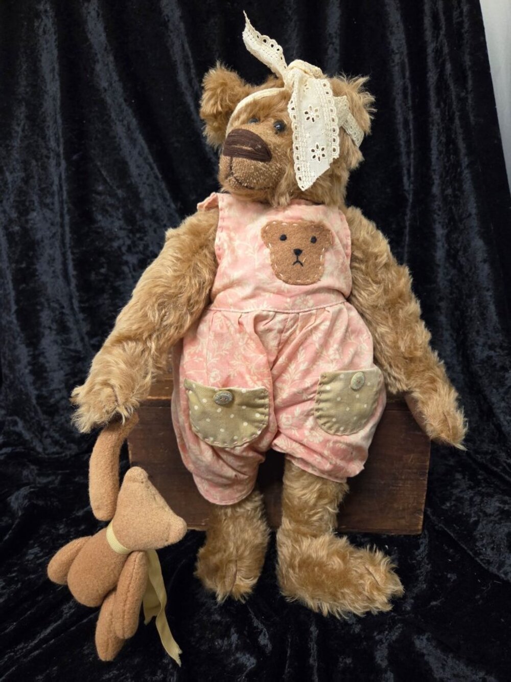 18" Rosie Teddy Bear Homespun Collection by Lonnie St. Martin